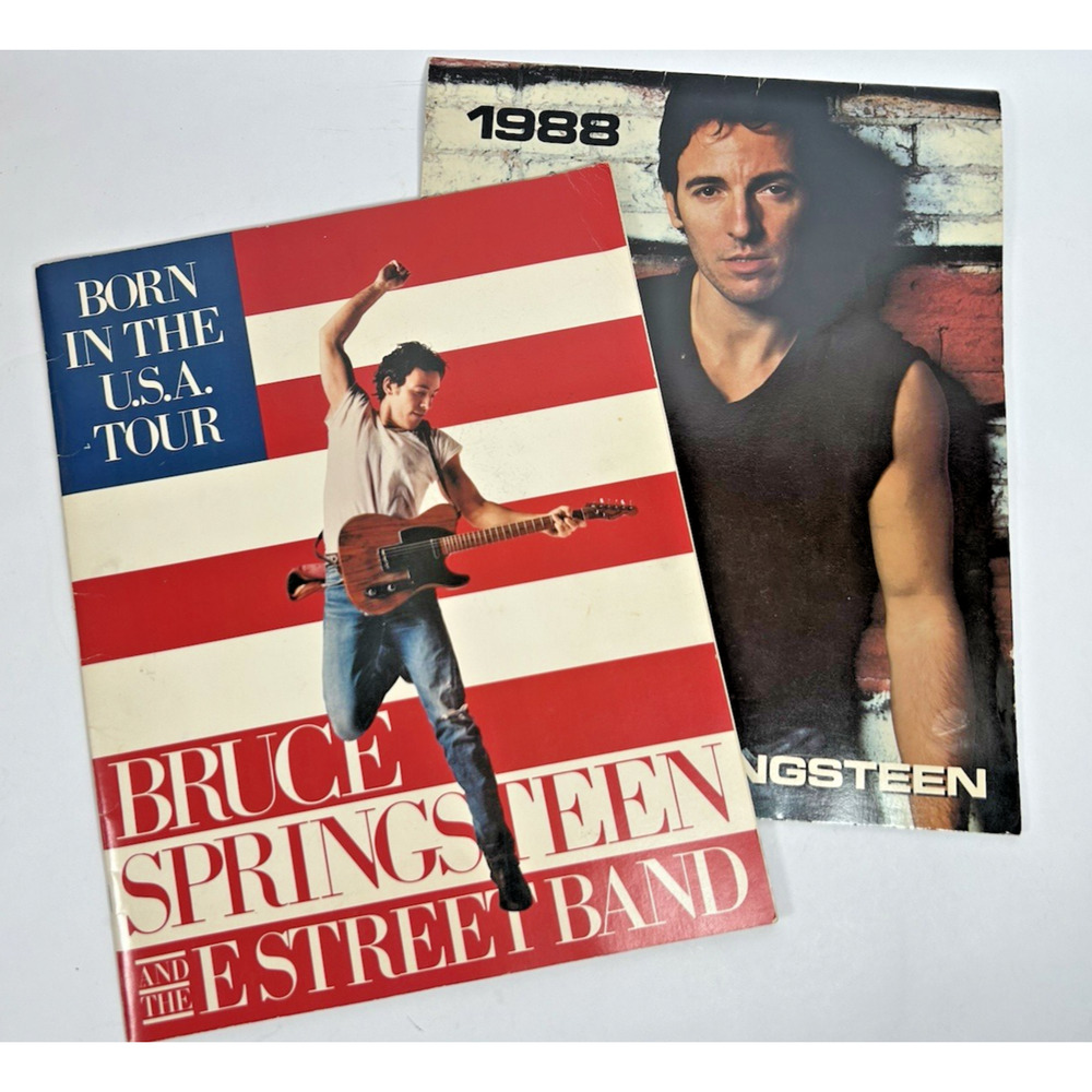 Bruce Springsteen 1984 Born in the USA Concert Tour Book and 1988 Calendar EUC